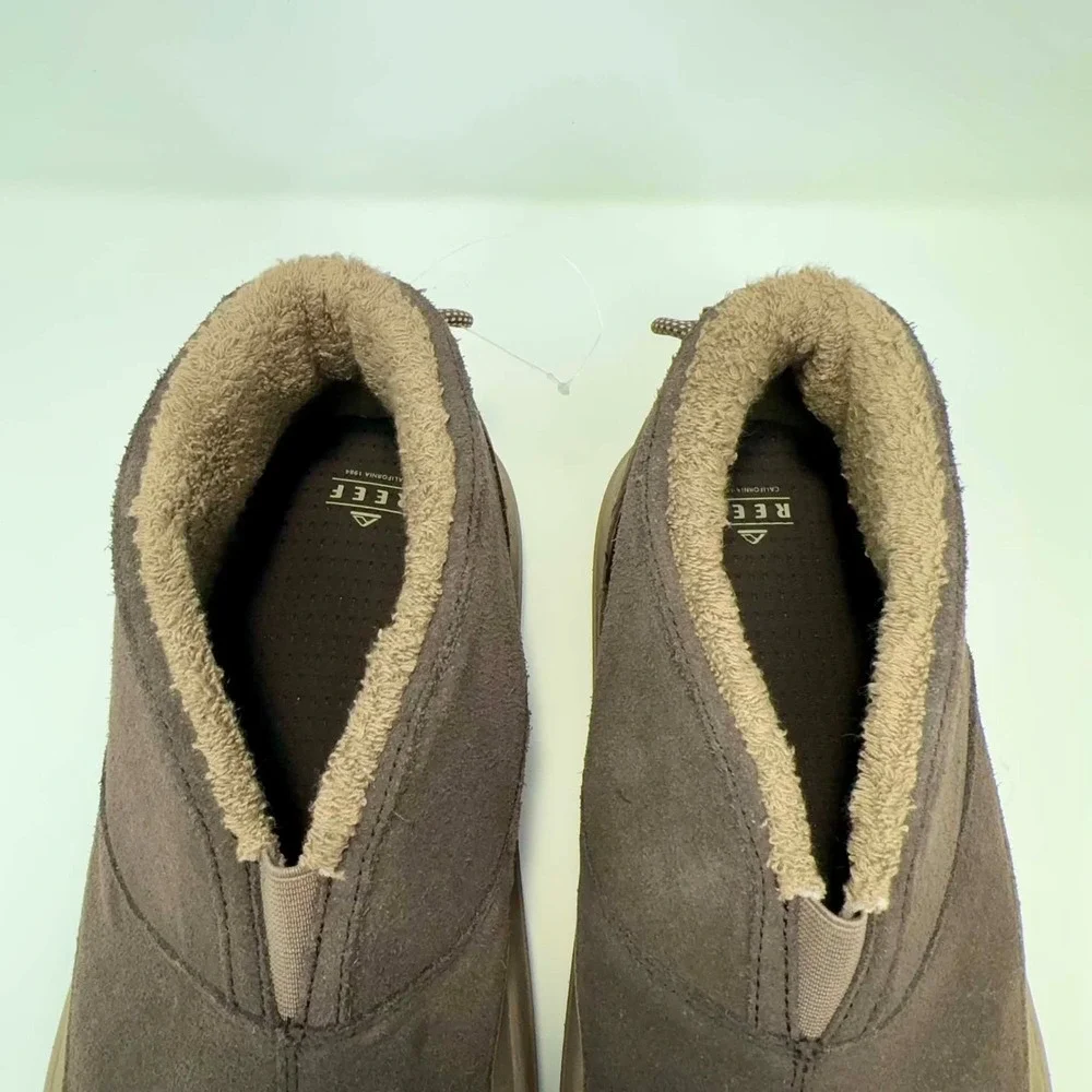 NEW Reef Rambler Hi Boots Men's Size 12 Chocolate Brown Suede Slip On Comfort